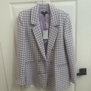 Generation Love Lavender Houndstooth Blazer